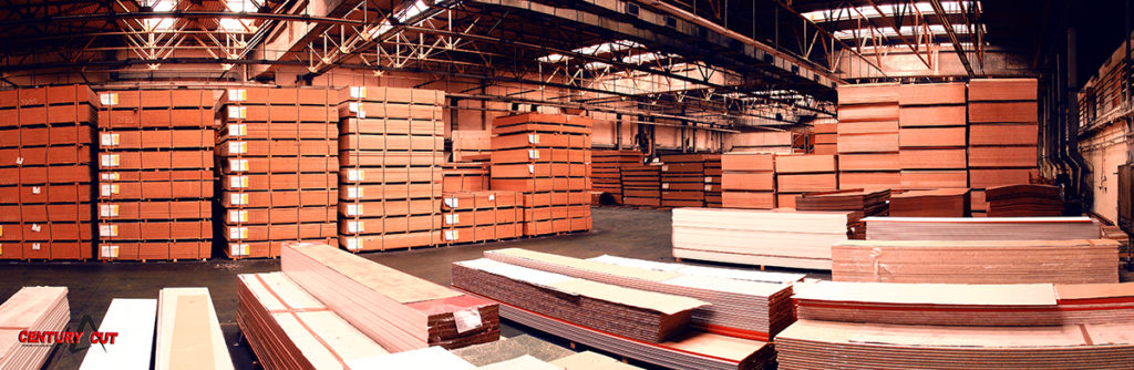 Photo of a warehouse full of wood