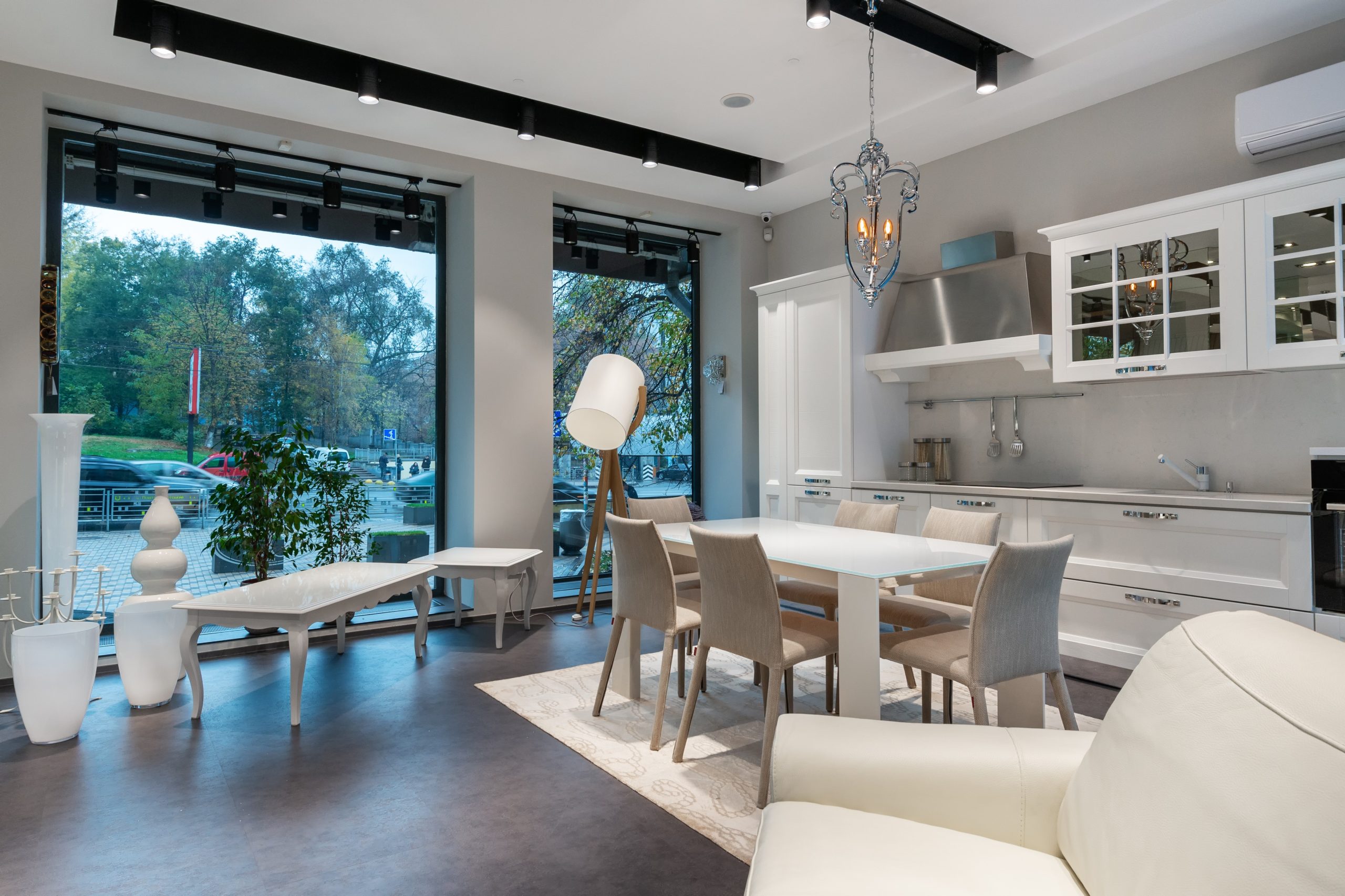 Modern Kitchen With Open Patio design