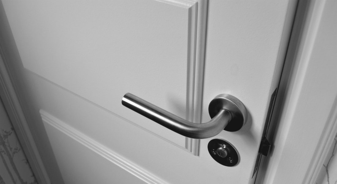 Shaker Door with silver handle